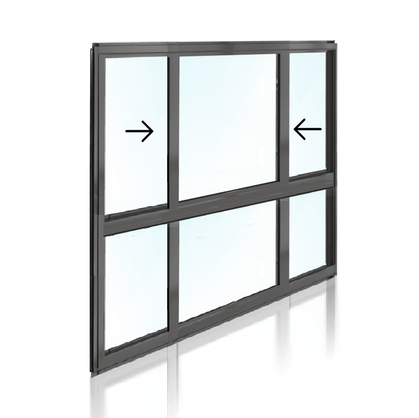Sliding Window + Lowlite  XOX 1800 H x 2050 W