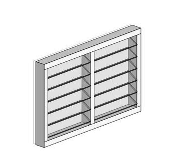Louvre Window (2Bay) 2400 H x 1810 W