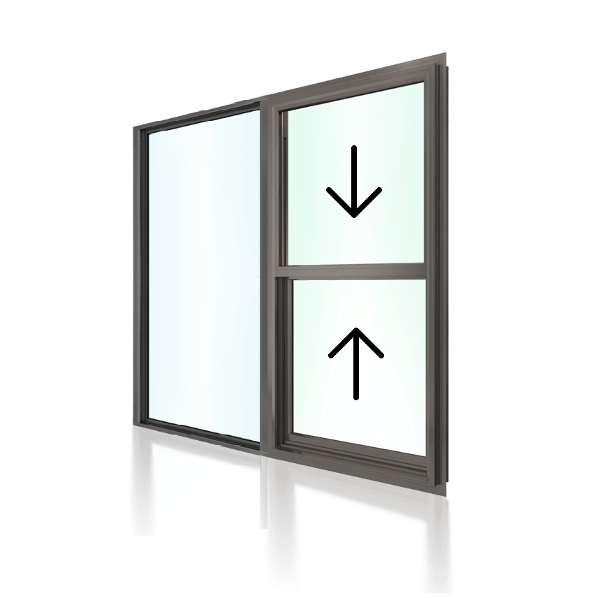 Double Hung Window OX 857 H x 1450 W