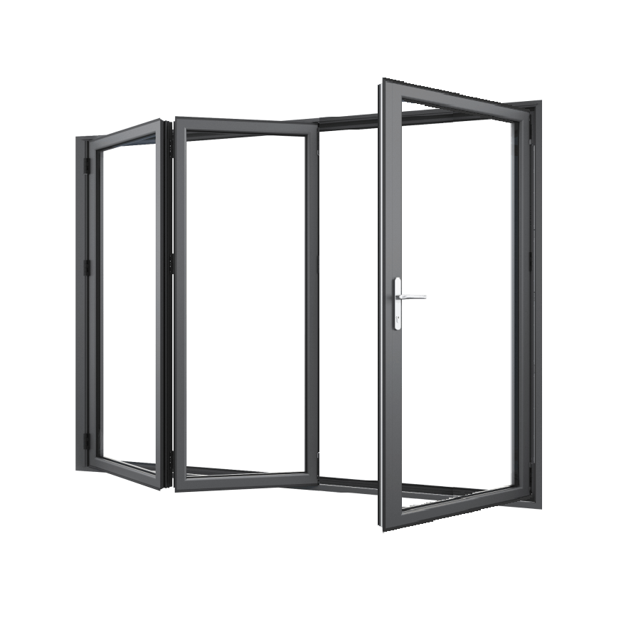 Bifold Doors 1-STACKING RIGHT / 2-LEFT (OPEN OUT) 2400 H x 2150 W