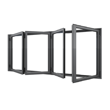 Bifold Window 3-STACKING LEFT / 1 RIGHT (OPEN OUT) 1200 H x 2150 W