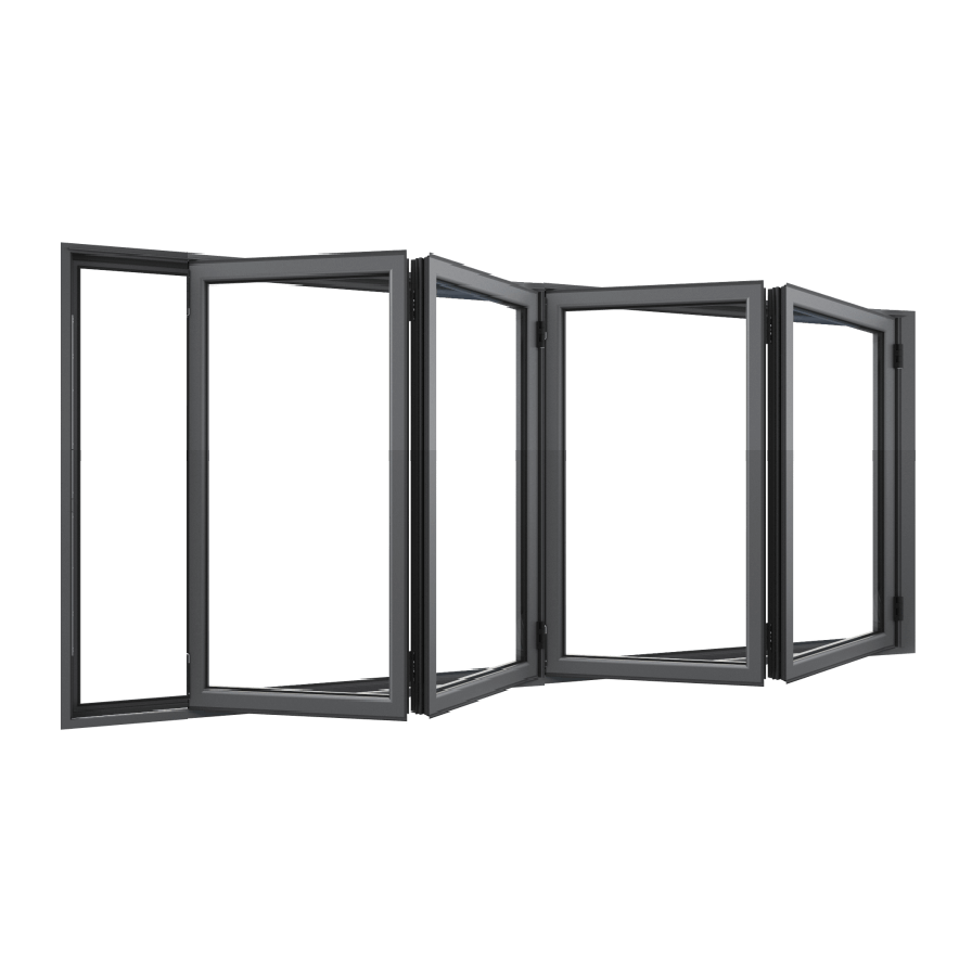 Bifold Window 4-STACKING RIGHT (OPEN OUT) 1500 H x 2150 W