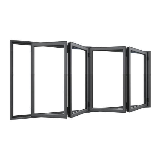 Bifold Window 4-STACKING RIGHT (OPEN OUT) 1200 H x 2900 W