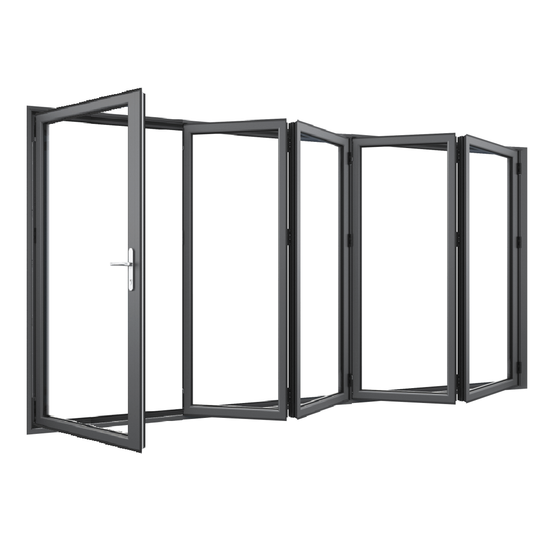 Bifold Doors 4-STACKING RIGHT / 1-LEFT (OPEN OUT) 2100 H x 4510 W