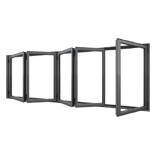 Bifold Window 4-STACKING LEFT / 1 RIGHT (OPEN OUT) 1500 H x 3600 W