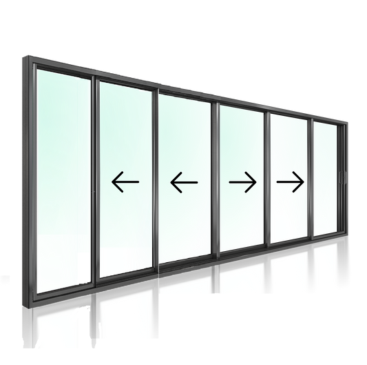 Stacking Door OXXXXO 2100 H x 5400 W