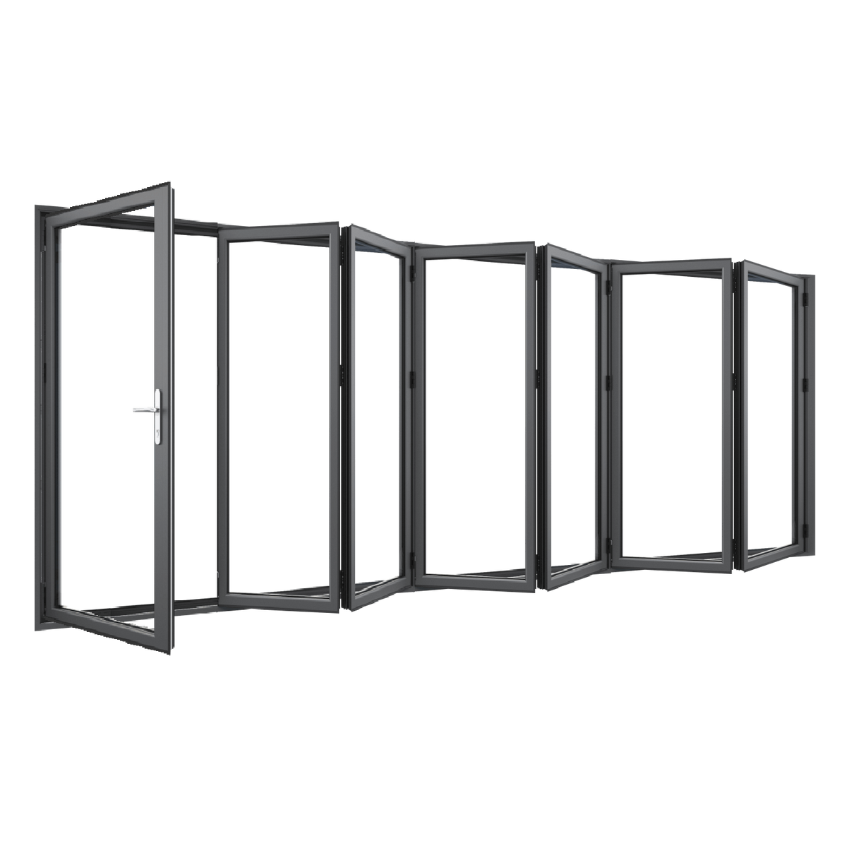 Bifold Doors 6-STACKING RIGHT \ 1 LEFT (OPEN OUT) 2400 H x 6350 W