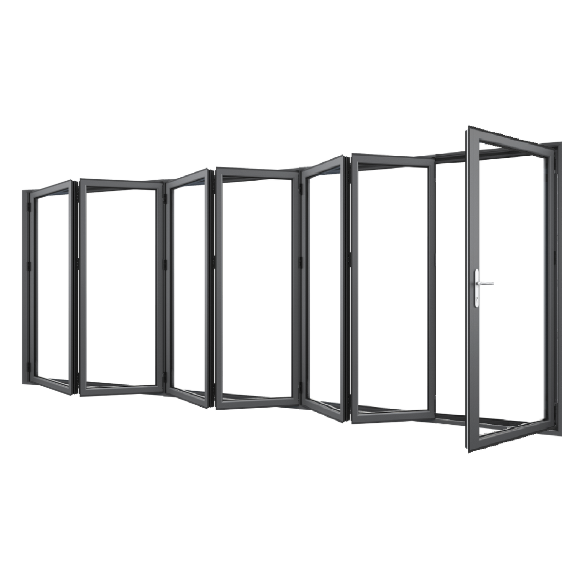 Bifold Doors 1-STACKING RIGHT \ 6 LEFT (OPEN OUT) 2100 H x 6350 W
