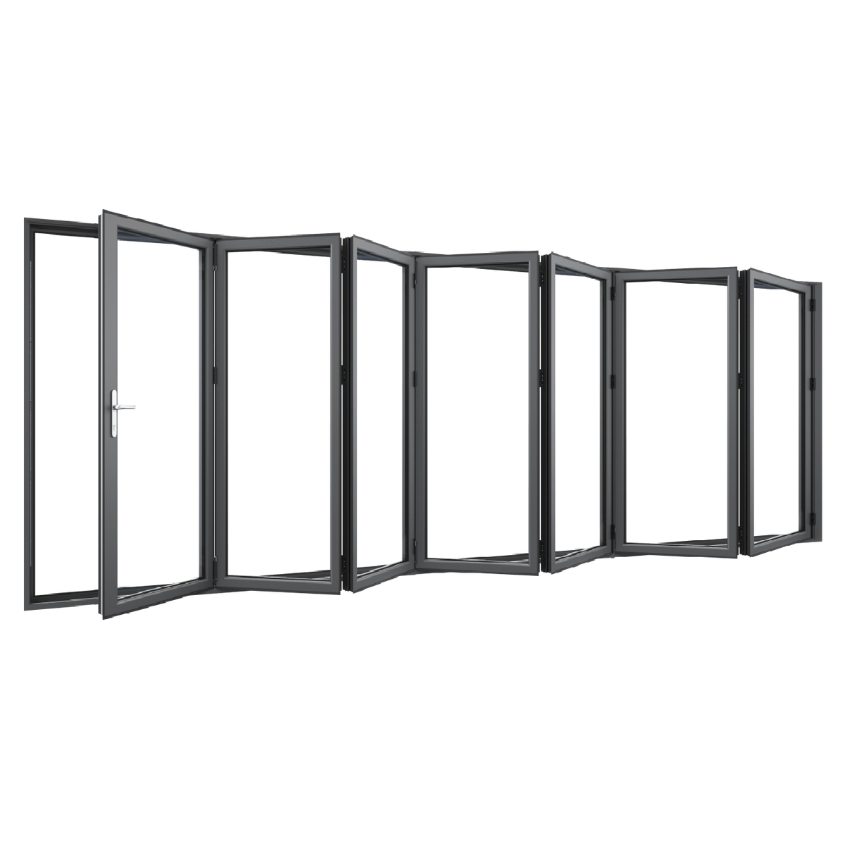 Bifold Doors 7-STACKING RIGHT (OPEN OUT) 2400 H x 6350 W