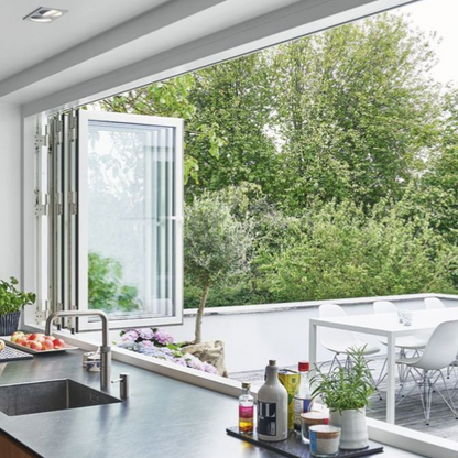 Bifold Window 4-STACKING LEFT (OPEN OUT) 1200 H x 2150 W